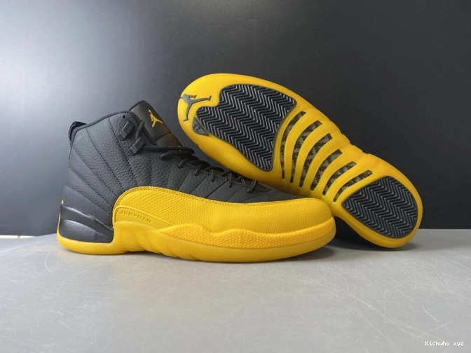 Gold 12 University Jordan Black Air Retro 130690-070 0719
